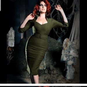 Dark Green Lorelei Dress Pinupgirl L